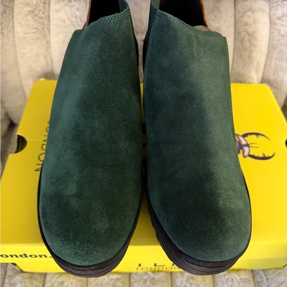 Fly London Green and Brown Wedge Shoes